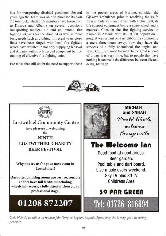 9th (2012) Lostwithiel Charity Beer Festival Programme